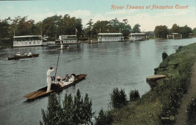 Punting on the river Thames and Hampton Court by English Photographer