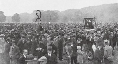 Rally of Unemployed Workers in Hyde Park, London by English Photographer