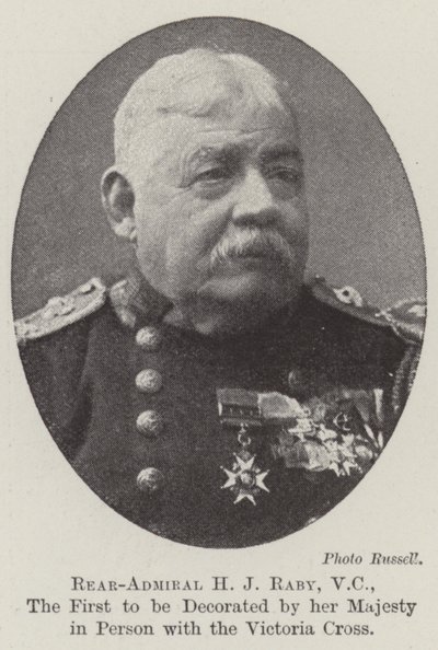 Rear-Admiral H. J. Raby, VC, the First to Be Decorated by Her Majesty in Person with the Victoria Cross by English Photographer