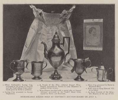 Remarkable Relics sold at Stevens