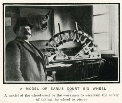 Removing the Great Wheel at Earls Court, London; A Model of Earls Court Big Wheel by English Photographer