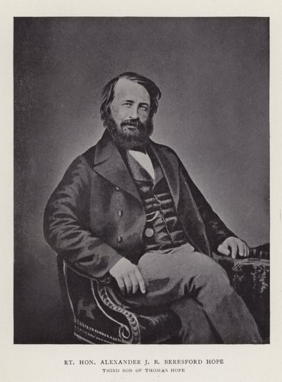 Right Honourable Alexander J B Beresford Hope, third son of Thomas Hope by English Photographer