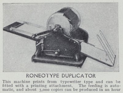 Roneotype duplicator by English Photographer