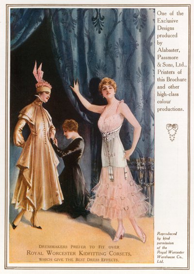 Royal Worcester Kidfitting Corsets. Advertisement by English Photographer