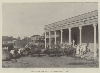Scene on the Quay, Manzanilla, Cuba by English Photographer