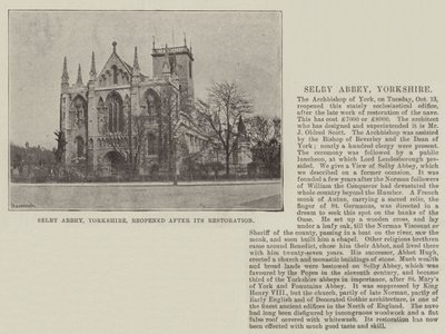 Selby Abbey, Yorkshire, reopened after its Restoration by English Photographer