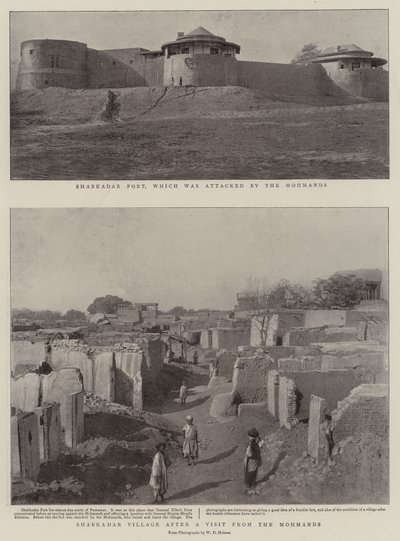 Shabkadar Village after a Visit from the Mohmands by English Photographer