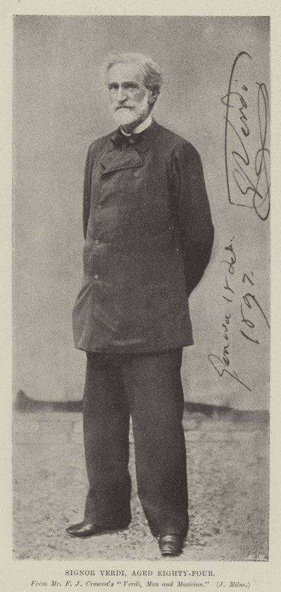 Signor Verdi, Aged Eighty-Four by English Photographer