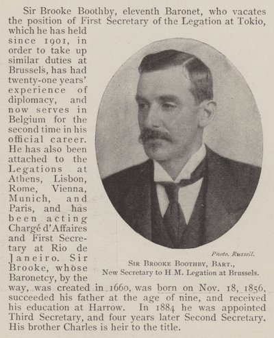 Sir Brooke Boothby, Baronet, New Secretary to HM Legation at Brussels by English Photographer