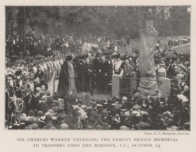 Sir Charles Warren unveiling the Eamont Bridge Memorial to Troopers Tood and Hindson, Imperial Yeomanry, 24 October by English Photographer