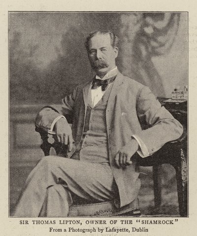 Sir Thomas Lipton, Owner of the Shamrock by English Photographer