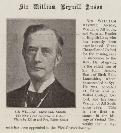 Sir William Reynell Anson by English Photographer