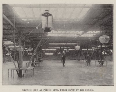 Skating Rink at Peking Club, Burnt Down by the Boxers by English Photographer