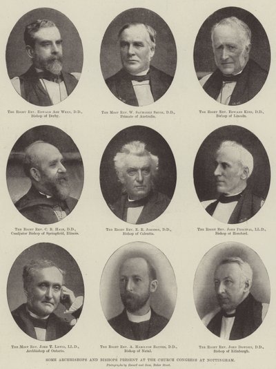 Some Archbishops and Bishops Present at the Church Congress at Nottingham by English Photographer