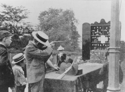 Street shooting range in 1902 by English Photographer