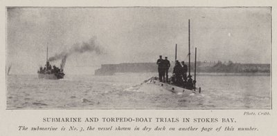 Submarine and Torpedo-Boat Trials in Stokes Bay by English Photographer