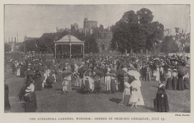 The Alexandra Gardens, Windsor, opened by Princess Christian, 15 July by English Photographer