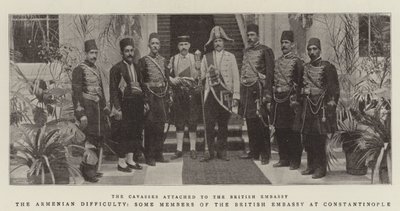 The Armenian Difficulty, some Members of the British Embassy at Constantinople by English Photographer
