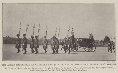 The Assize Procession at Chester, the Javelin Men in their New Beefeaters Costume by English Photographer