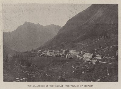 The Avalanche on the Simplon, the Village of Simplon by English Photographer