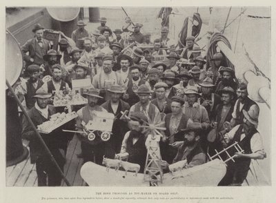 The Boer Prisoner as Toy-Maker on Board Ship by English Photographer