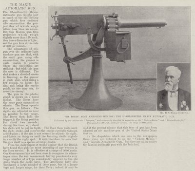 The Boers Most Annoying Weapon, the 37-millimetre Maxim Automatic Gun by English Photographer