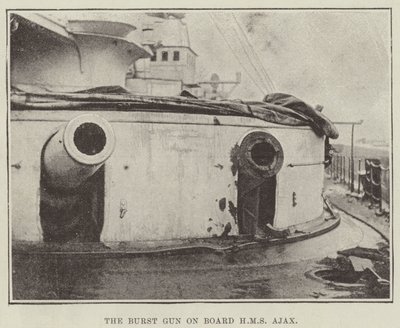 The Burst Gun on Board HMS Ajax by English Photographer