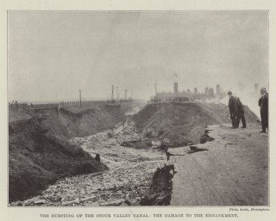 The Bursting of the Stour Valley Canal, the Damage to the Embankment by English Photographer