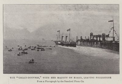 The Calais-Douvres, with Her Majesty on Board, Leaving Folkestone by English Photographer