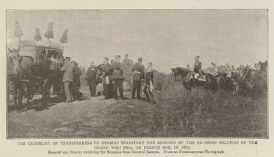 The Ceremony of Transferring to German Territory the Remains of the Prussian Soldiers of the Guard who fell on French Soil in 1870 by English Photographer