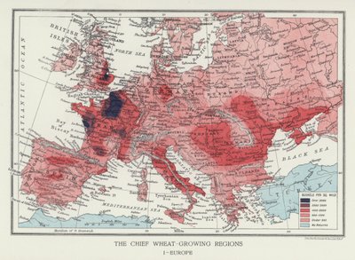 The Chief Wheat-Growing Regions, Europe by English Photographer