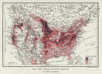 The Chief Wheat-Growing Regions, North America by English Photographer
