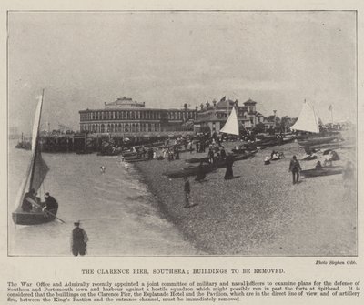 The Clarence Pier, Southsea, Buildings to be removed, 2nd May 1896 by English Photographer
