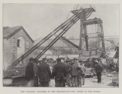 The Colliery Disaster at the Senghenydd Pit, Scene at the Works by English Photographer