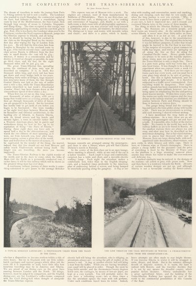 The Completion of the Trans-Siberian Railway by English Photographer
