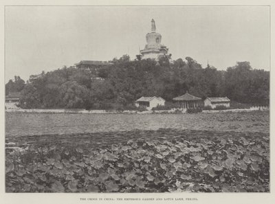 The Crisis in China, the Emperors Garden and Lotus Lake, Peking by English Photographer
