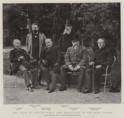 The Crisis in Constantinople, the Ambassadors of the Great Powers by English Photographer