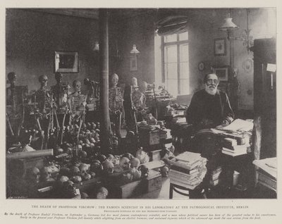 The Death of Professor Virchow, the Famous Scientist in his Laboratory at the Pathological Institute, Berlin by English Photographer
