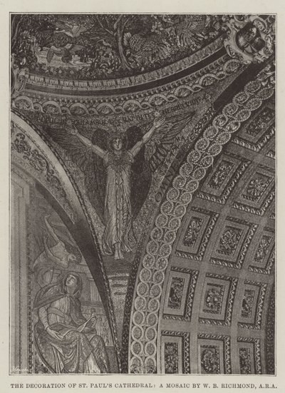 The Decoration of St Pauls Cathedral, a Mosaic by W B Richmond, ARA by English Photographer