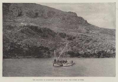 The Discovery of Submerged Statues at Cerigo, the Divers at Work by English Photographer