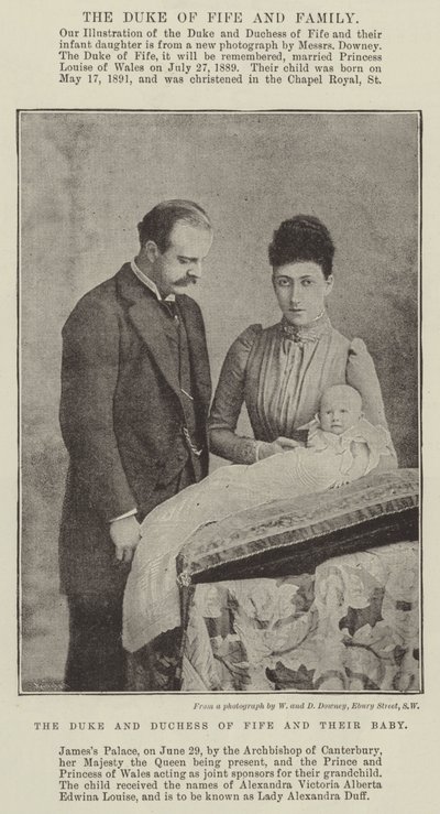 The Duke and Duchess of Fife and their Baby by English Photographer