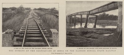 The Effects of the Earthquake in India on the Eastern Bengal State Railway by English Photographer
