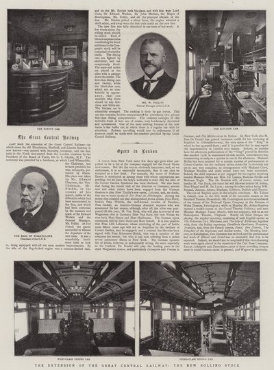 The Extension of the Great Central Railway, the New Rolling Stock by English Photographer