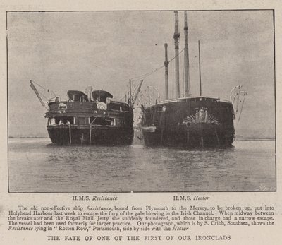 The Fate of one of the first of our Ironclads by English Photographer