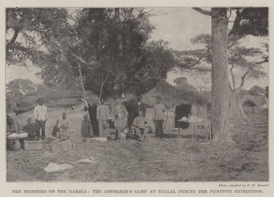 The Fighting on the Gambia, the Governors Camp at Bullal during the Punitive Expedition by English Photographer