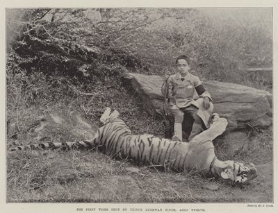 The First Tiger shot by Prince Bughwan Singh, Aged Twelve by English Photographer