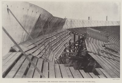 The Glasgow Disaster, the Wrecked Terracing Through Which the Victims Fell by English Photographer