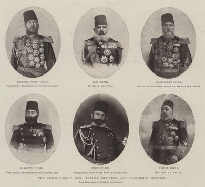 The Graeco-Turkish War, Turkish Ministers and Commanding Officers by English Photographer