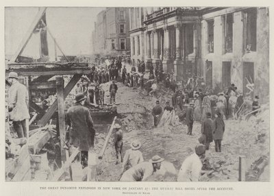The Great Dynamite Explosion in New York on 27 January, the Murray Hill Hotel after the Accident by English Photographer