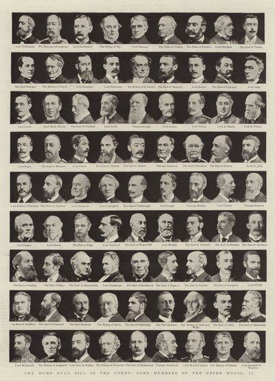 The Home Rule Bill in the Lords, Some Members of the Upper House, II by English Photographer